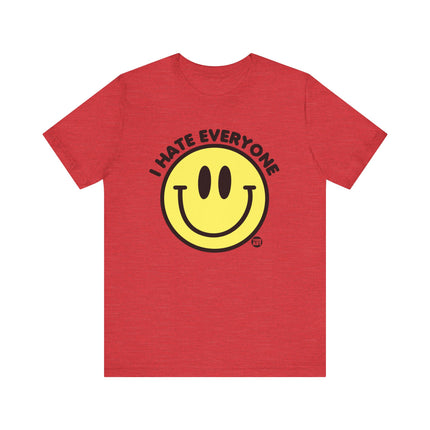 I Hate Everyone Smiley Tee, Funny Smiley Face Hate Everyone Tshirt