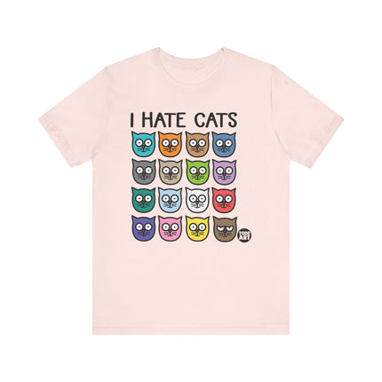 I Hate Cats Tee, Funny Hate Cats Graphic Tshirt