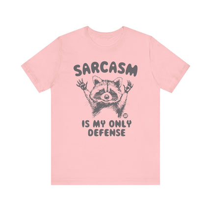 Sarcasm Is My Only Defense Raccoon Tee, Funny Sarcasm Raccoon Graphic Tshirt