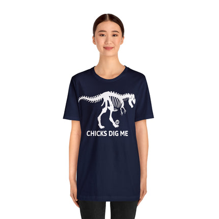 Chicks Dig Me Dinosaur Unisex Tee
