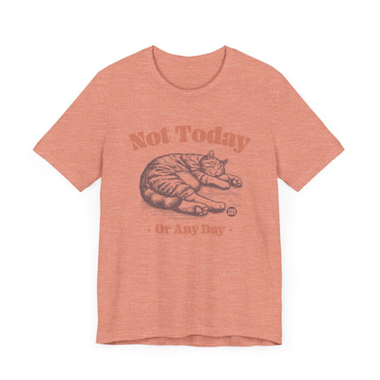 Funny "NOT TODAY OR ANY DAY" Cat Tee Shirt