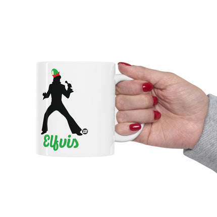 Elvis Elfvis Christmas Ceramic Mug