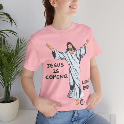 Jesus is Coming Look Busy Unisex Short Sleeve Tee