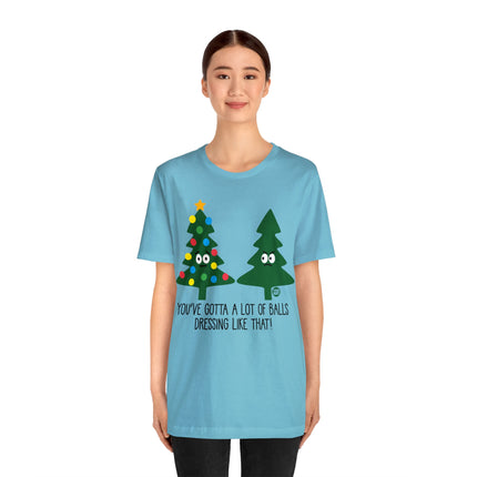 Whole Lotta Balls Christmas Tree Unisex Tee