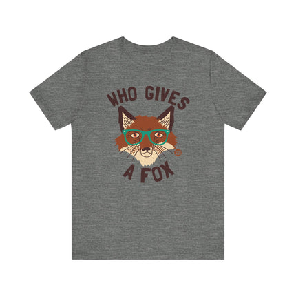 Funny "WHO GIVE A FOX" Animal Tee Shirt