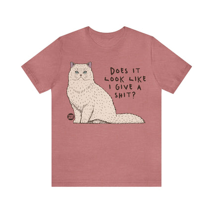 Look Like I Give a Shit Cat Tee, Sarcastic Cat Humor Tee, Snarky Cat Tshirt