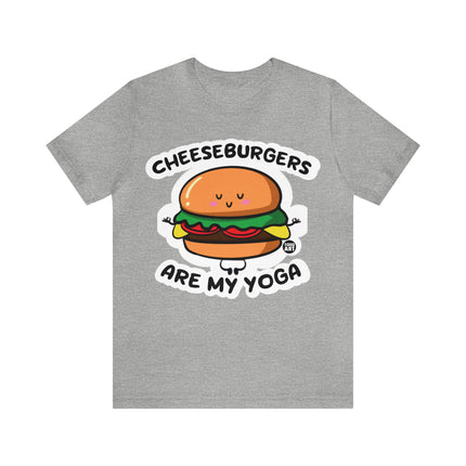 Cheeseburgers Are My Yoga Unisex Short Sleeve Tee