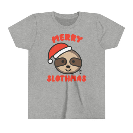 Merry Slothmas Kids Short Sleeve Tee