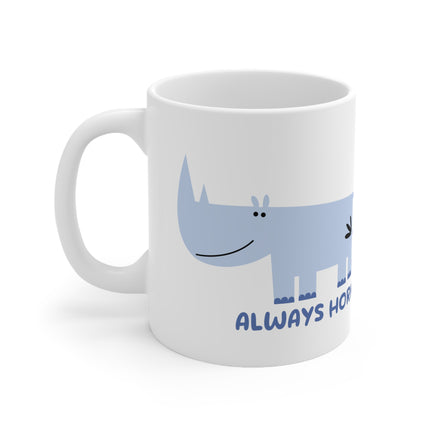 Always Horny Rhino Ceramic Mug