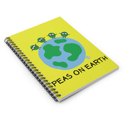 Peas on Earth Spiral Notebook - Ruled Line