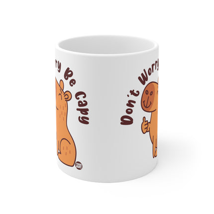 dont worry be capy capybara Ceramic Mug