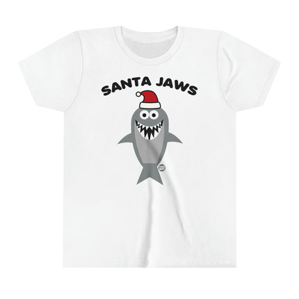 Santa Jaws Shark Kids Short Sleeve Tee