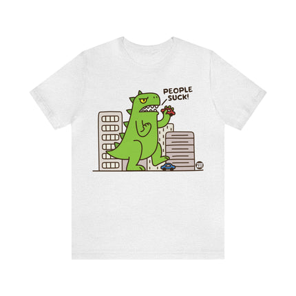 People Suck Godzilla Unisex Short Sleeve Tee