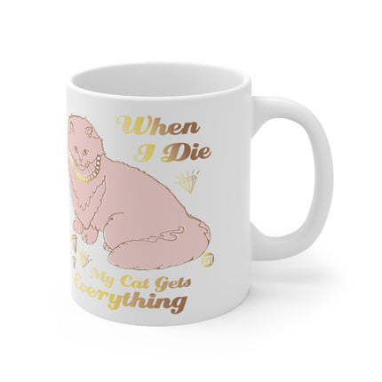 Cat Gets Everything Ceramic Mug
