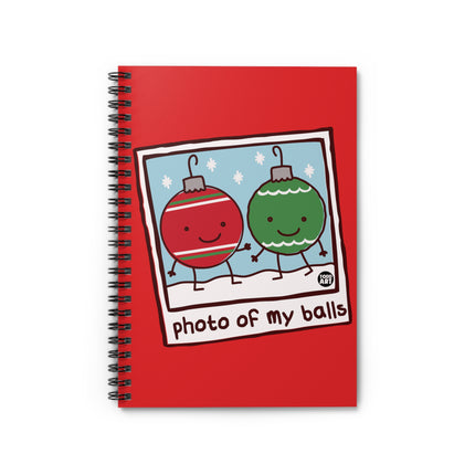 Photo of My Balls Ornaments Spiral Notebook - Ruled Line