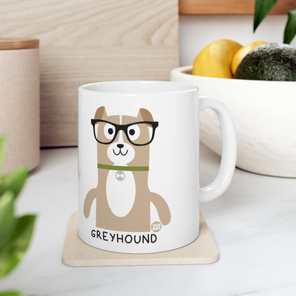 Bow Wow Meow Greyhound Ceramic Mug