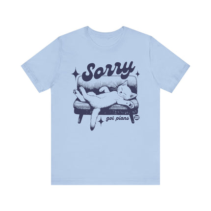 Sorry Got Plans Cat Tee, Cute Got Plans Cat Tshirt