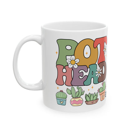 Pot Head Cactus Plant Coffee Mug