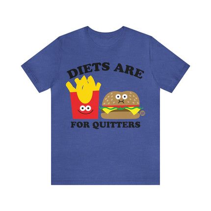 Diets Are For Quitters Burger and Fries Unisex Short Sleeve Tee