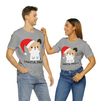 Santa Paws Dog Christmas Unisex Tee