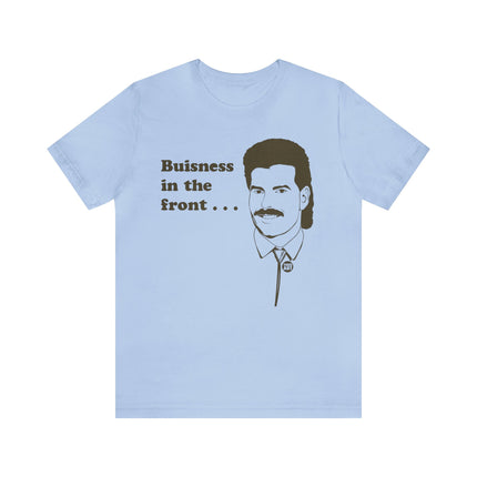 Mullet Business Front Party Back Unisex Short Sleeve Tee