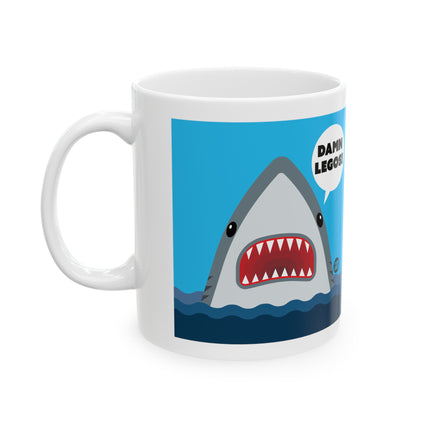 Damn Legos Shark Ceramic Mug