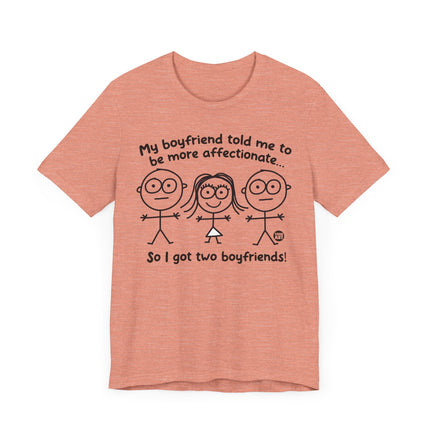 Funny "TWO BOYFRIENDS" Tee Shirt