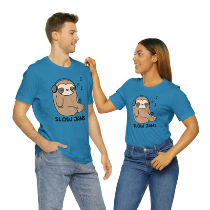 Sloth Slow Jams Headphone Unisex Tee