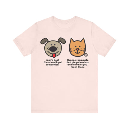 Dog vs Cat Tee, Funny Dog Lover Tshirt