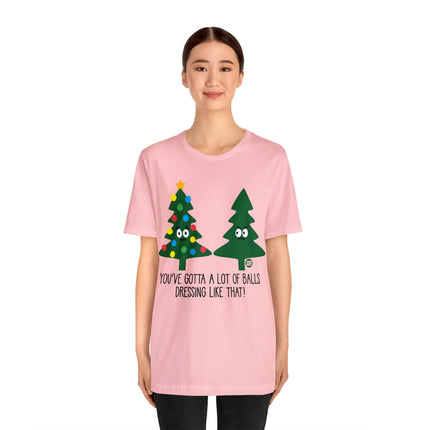 Whole Lotta Balls Christmas Tree Unisex Tee