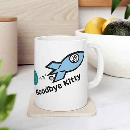 Goodbye Kitty Spaceship Ceramic Mug