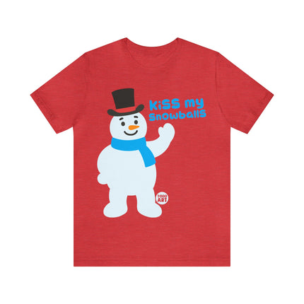 Kiss My Snowballs Snowman Xmas Unisex Tee