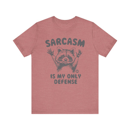 Sarcasm Is My Only Defense Raccoon Tee, Funny Sarcasm Raccoon Graphic Tshirt