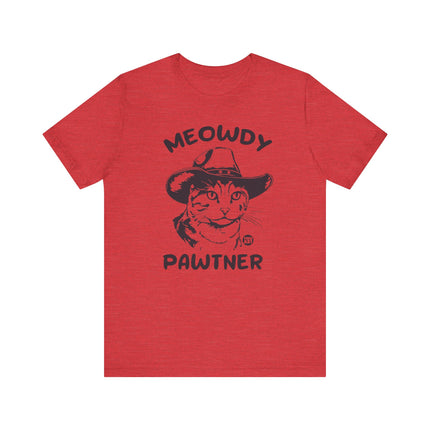 Meowdy Pawtner Cat Tee, Cute Cat Cowboy Tshirt