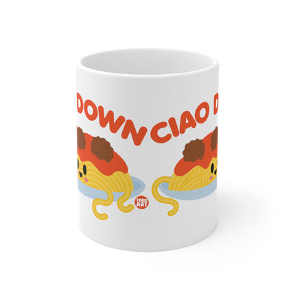 Ciao Down Ceramic Mug
