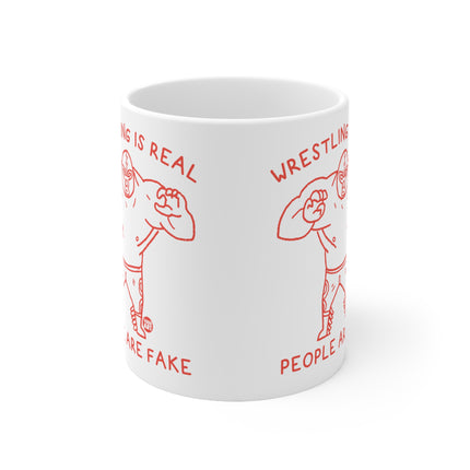 Wrestling Real Ceramic Mug