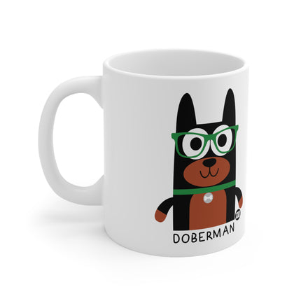 Bow Wow Meow Doberman Ceramic Mug