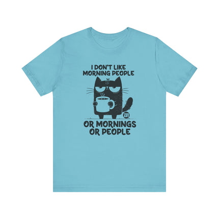 Don't Like Mornings Cat Tshirt