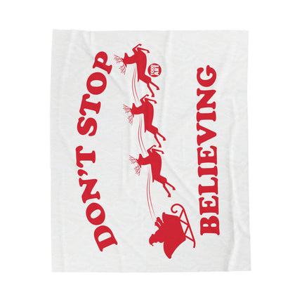 Don't Stop Believing Christmas Blanket