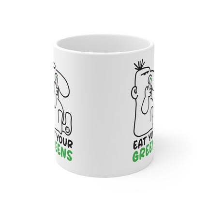 Eat Greens Booger Ceramic Mug