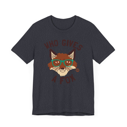 Funny "WHO GIVE A FOX" Animal Tee Shirt