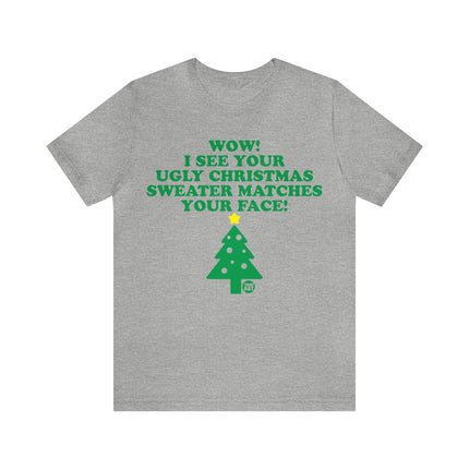 Wow Ugly Xmas Sweater Unisex Tee