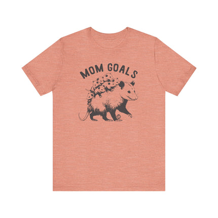 Cute "MOM GOALS" POSSUM Tee Shirt