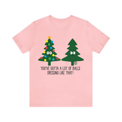 Whole Lotta Balls Christmas Tree Unisex Tee