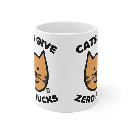 Cats Give Zero Fucks Ceramic Mug