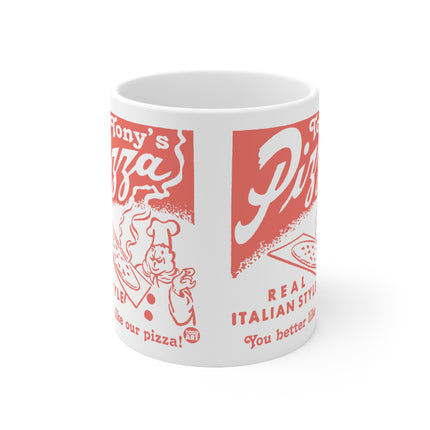 Retro Tony's Pizza Ceramic Mug