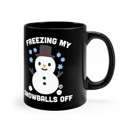 Freezing My Balls Off Snowman Christmas Mug