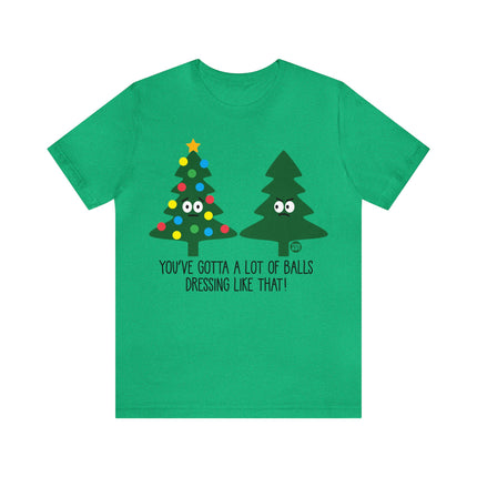 Whole Lotta Balls Christmas Tree Unisex Tee