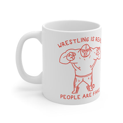 Wrestling Real Ceramic Mug