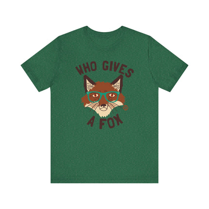 Funny "WHO GIVE A FOX" Animal Tee Shirt